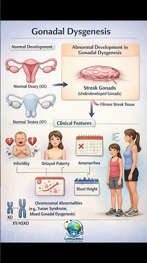 Gonadal Dysgenesis. #studymedglobal #medstudent #futuredoctor #viral