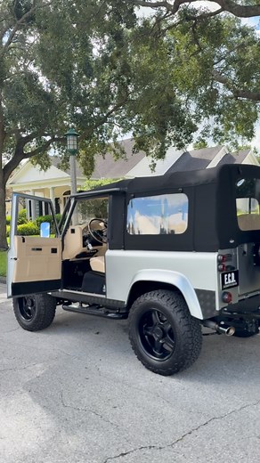 1.6K views · 2.9K reactions | Mercedes-Benz Designo Magno Defender 90 Soft Top with Ceradoc alloy wheels, an LT1, and a sand leather interior. Project Pembrokeshire by ECD. #erod #landrover #d90 #defender90 #classiccars #carswithoutlimits #vintagecar #wales #landrovers #customcar #lt1 | ECD Auto Design | Facebook