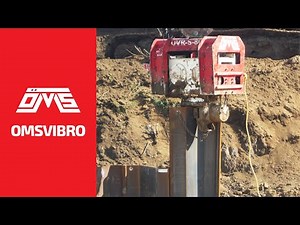 OMS Hydraulic Piling Machine on Worksite - Excavator Mounted Vibro Hammer