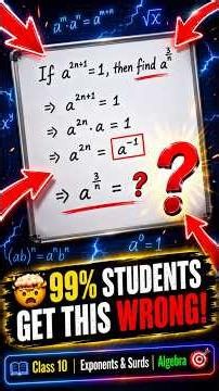 Class 10 Exponents & Surds Trick 🔥 Laws of Exponents Explained #shorts