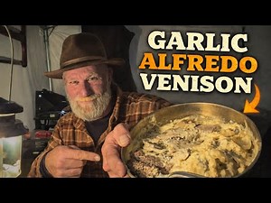 Garlic Alfredo Venison Backstrap | Hunting Camp Stove Cooking