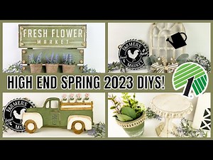 HIGH END Spring 2023 Farmhouse DIYS | Easy Dollar Tree DIYs for Spring 2023 | Budget Friendly