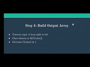 Counting Sort Algorithm - Full video