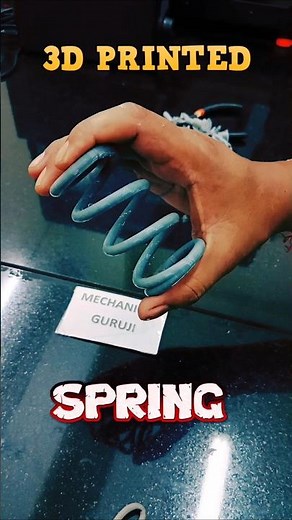3d printed spring #engineering #mechanical #3dprinting