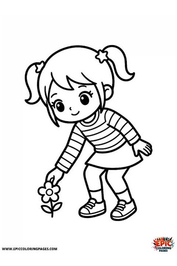 Chibi style kawaii girl coloring pages ideas