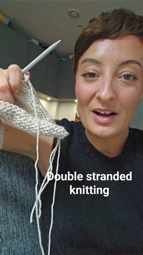 how do you do double stranded knitting? #knitting