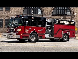 St. Louis Fire Department Engine 2 + Hook & Ladder 2 Responding from Quarters