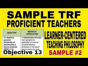 Reflection Form learner-centered teaching philosophy