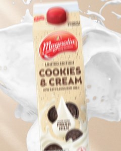 1.3K views | Oh so nutritious! Oh so delicious! Our new Magnolia Cookies & Cream Milk is packed with the goodness of protein and calcium. Try it today! #DipIntoDelight #MagnoliaCookiesAndCream | F&N Magnolia | Facebook