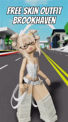 STOP! Try This FREE White Outfit in Brookhaven 🚨 #brookhaven #roblox #rp
