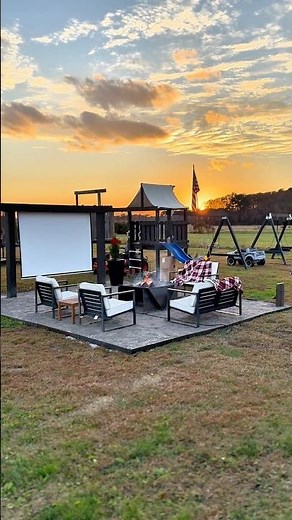 Backyard Projector Screen Build #diy #landscape #backyard