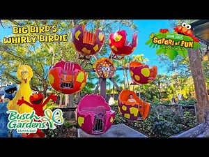 Ride Big Bird's Whirly Birdie in Sesame Street Safari of Fun at Busch Gardens (Jan 2026) [4K]