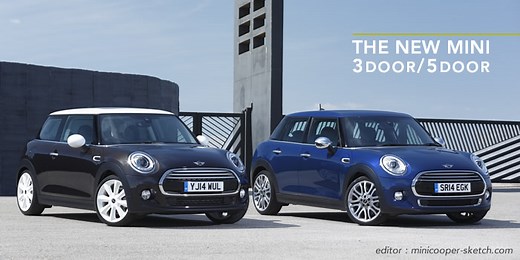 新型ミニクーパー 3ドアと5ドアの違い まとめ | MINI COOPER Sketch
