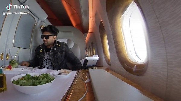 Luxurious Air Travel Experience in First-Class Cabin