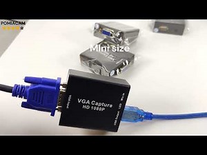 VGA to USB adapter converter with audio and video capture card