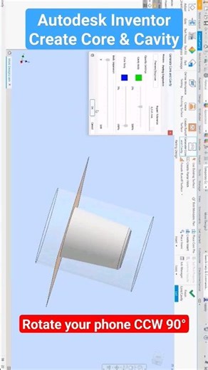 Plastic Injection Moulding - Create Cavity & Core #injectionmolding #molddesign #autodeskinventor