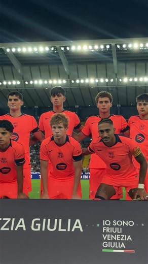 First lineup of the night — FC Barcelona