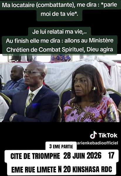 Ministère Chrétien de Combat Spirituel Kinshasa — témoignage et invitation