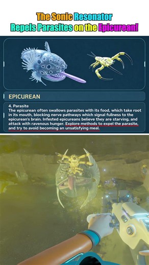 The Sonic Resonator Repels Parasites on the Epicurean! #Subnautica2