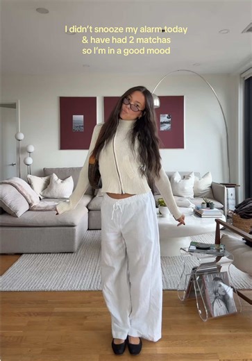 My toxic trait is wearing linen pants even when it’s cold out #ootd #fitcheck