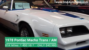 1978 Pontiac Macho T/A * 400 V8 * FOR SALE * $41,980 https://www.drukautosales.com/vehicles/650/1978-pontiac-macho-trans-am #pontiac #cool #classiccars | Druk Auto Sales