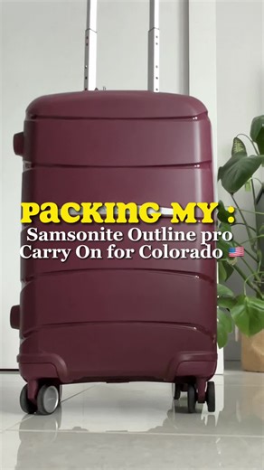 Pack with me my Samsonite Outline pro to go to Colorado in a carry on only. ✈️ It fits perfectly in the overhead bin in both planes I took (United Airline and Air Canada). I went to Denver, Colorado in march, so I had to bring warmer clothing. Also, I wore my bulkiest items. @Samsonite #packwithme #colorado #samsonite #carryononly #winterpacking #trending #foryou #packingtips #ugccreatorjourney #ugccontentcreator #travel