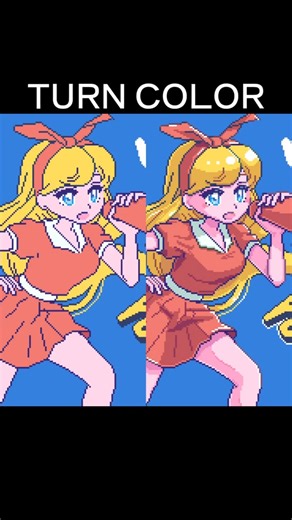 色変化turncolor🎨 #shorts #pixelart #ドット絵 #timelapseart