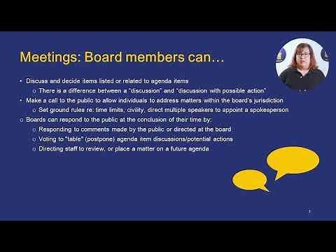 Video 1 Open Meeting and Public Record Law (1 of 3)