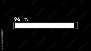 3d rendered animation of waiting and loading process isolated on a black background
