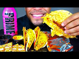 TACO BELL GRILLED CHEESE DIPPING TACOS ASMR MUKBANG EATING SOUND OH HEY NO TALKING YO QUIERO JERRY