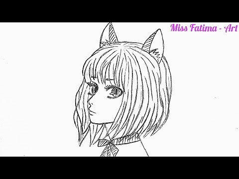 How to draw Anime "Neko" /Как нарисовать Аниме |Девушка-Кошка