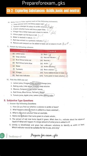 Class 7th Science|| Ch 2 Exploring Substances: Acidic, basic and neutral #prepareforexam_gks #ncert
