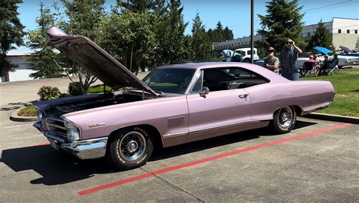 1965 Pontiac 2 2 Looks Stunning in Pink, Hides Tri-Power Setup Under the Hood