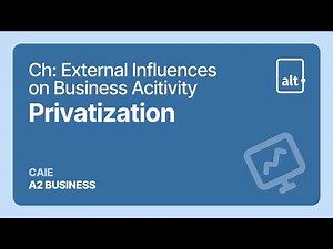 Privatization | External Influences on Business Acitivity | A Level Business 9609