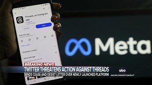 66K views · 1K reactions | Meta has launched the new social platform Threads, which has already attracted more than 30 million followers. Sources tell @ABCNews Twitter sent Meta a cease-and-desist letter over the newly launched app. Erielle Reshef reports. https://trib.al/kuU9wL1 | ABC World News Tonight with David Muir | Facebook