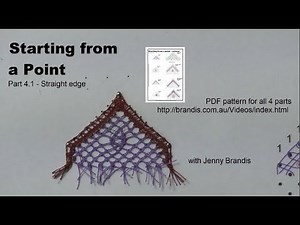 Starting a bobbin lace bookmark from a Point - Part 4.1 Straight edge with Jenny Brandis
