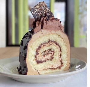 Our newest! Hazelnut mocha roll. | Freeport Bakery