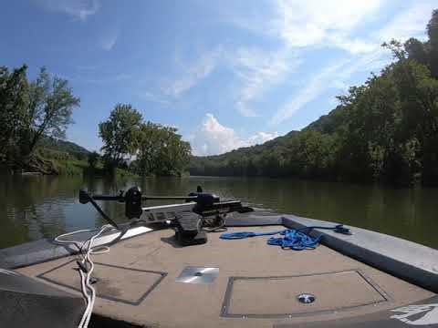 Jet boat up the new river smallmouth fishing