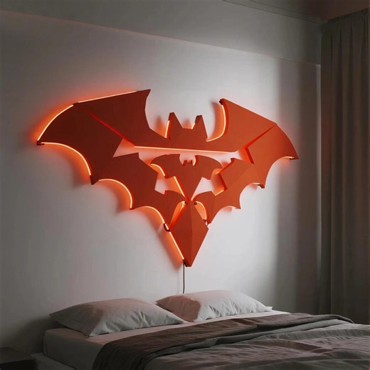 Custom Bats Neon Sign - Personalized Halloween Night Light - Etsy