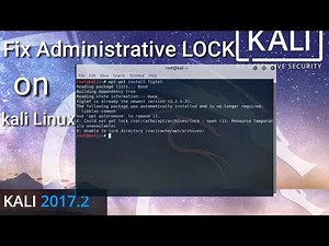 Fixing E: could not get lock /var/cache/apt/archives/lock | on kali Linux 2017.2