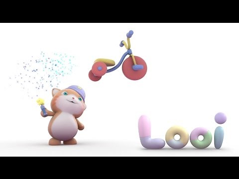 Looi the Cat Rides a Tricycle (animation for toddlers)