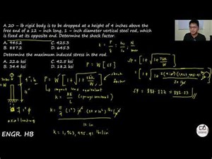 MACHINE DESIGN: PAST BOARD EXAM PROBLEMS CHAPTER 2 - IMPACT LOAD STRESS