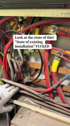 Look at the state of this installation we have had to tap onto. Terrible workmanship everywhere! #electrician #sparky #electrical