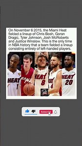 The Miami Heat’s All-Left-Handed Lineup Is NBA History 😭🤯 #shorts #heat #nba