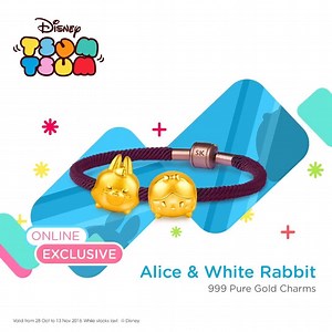 15K views · 348 reactions | Disney Tsum Tsum Collection is now available on SK Jewellery e-Shop! Don't be late for our online exclusive Alice and White Rabbit 999 Pure Gold Charms from now to 13 Nov. Stack, collect and wear your favourite Tsum Tsum characters from Alice in the Wonderland to embark on a whimsical adventure. Shop here: https://www.skjewellery.com/jewellery/by-collection/disney-tsum-tsum.html | SK Jewellery | Facebook