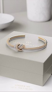 Meet the new Dual Knot Bangle Pavé where silver and gold meet in a pavé-set embrace. | WALDOR & CO.