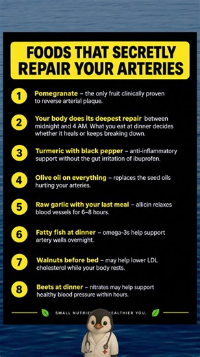 8 Foods That Support Healthy Arteries & Heart Health ❤️ | Healthy Aging Tips