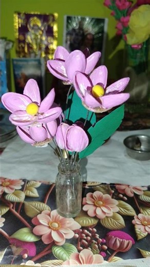 diy pista shell tulip flower 🌷#pista shell craft #diy #reels #youtubeshorts