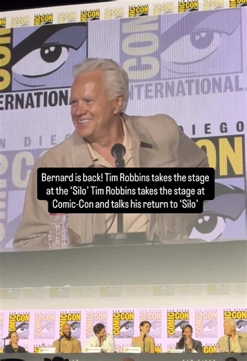 Bernard is back! Tim Robbins takes the stage at Comic-Con and talks his return to #Silo | #SDCC