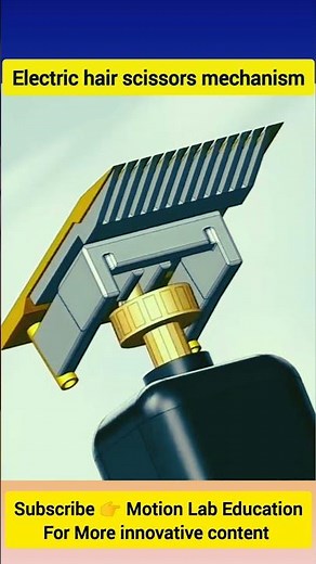 Electric hair scissors mechanism! #scissors #3danimation #shorts